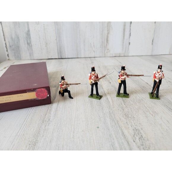 Borbur British infantry toy stone castle soldier set
